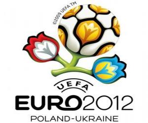 yapboz Logo uefa Euro 2012 Polonya - Ukrayna
